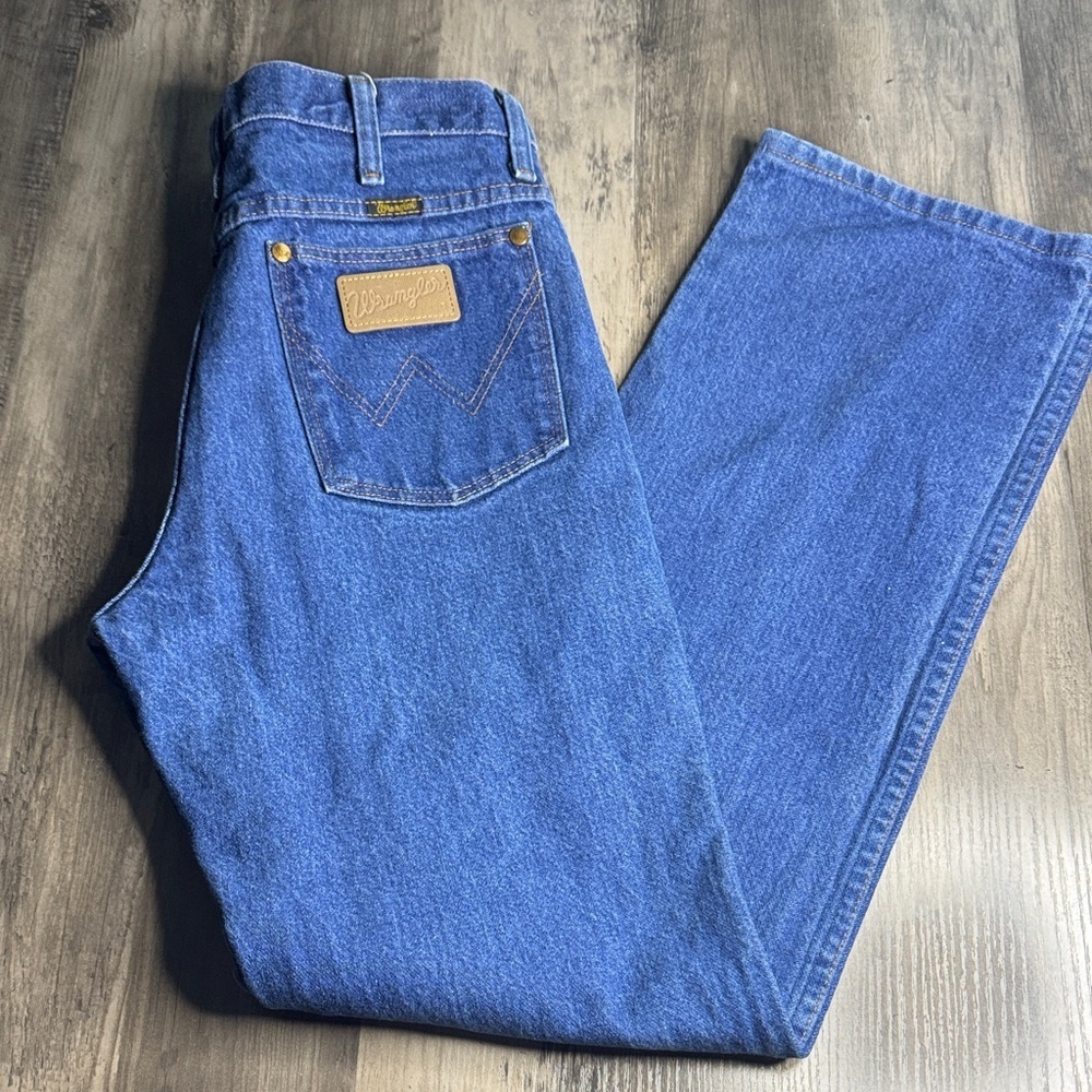 Wrangler Men's 936PWD Cowboy Cut Slim-Fit  Blue Jeans